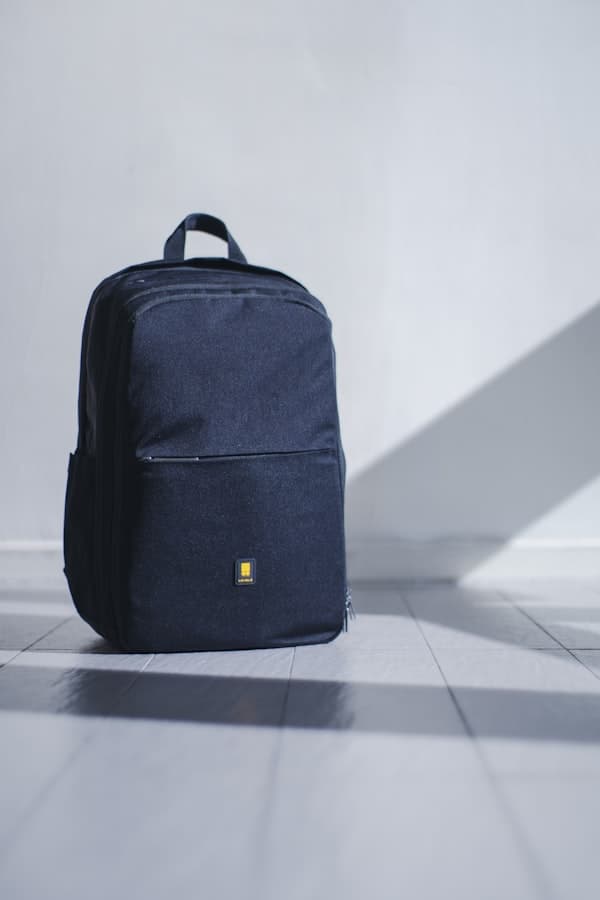 Travel bag packed and ready for departure